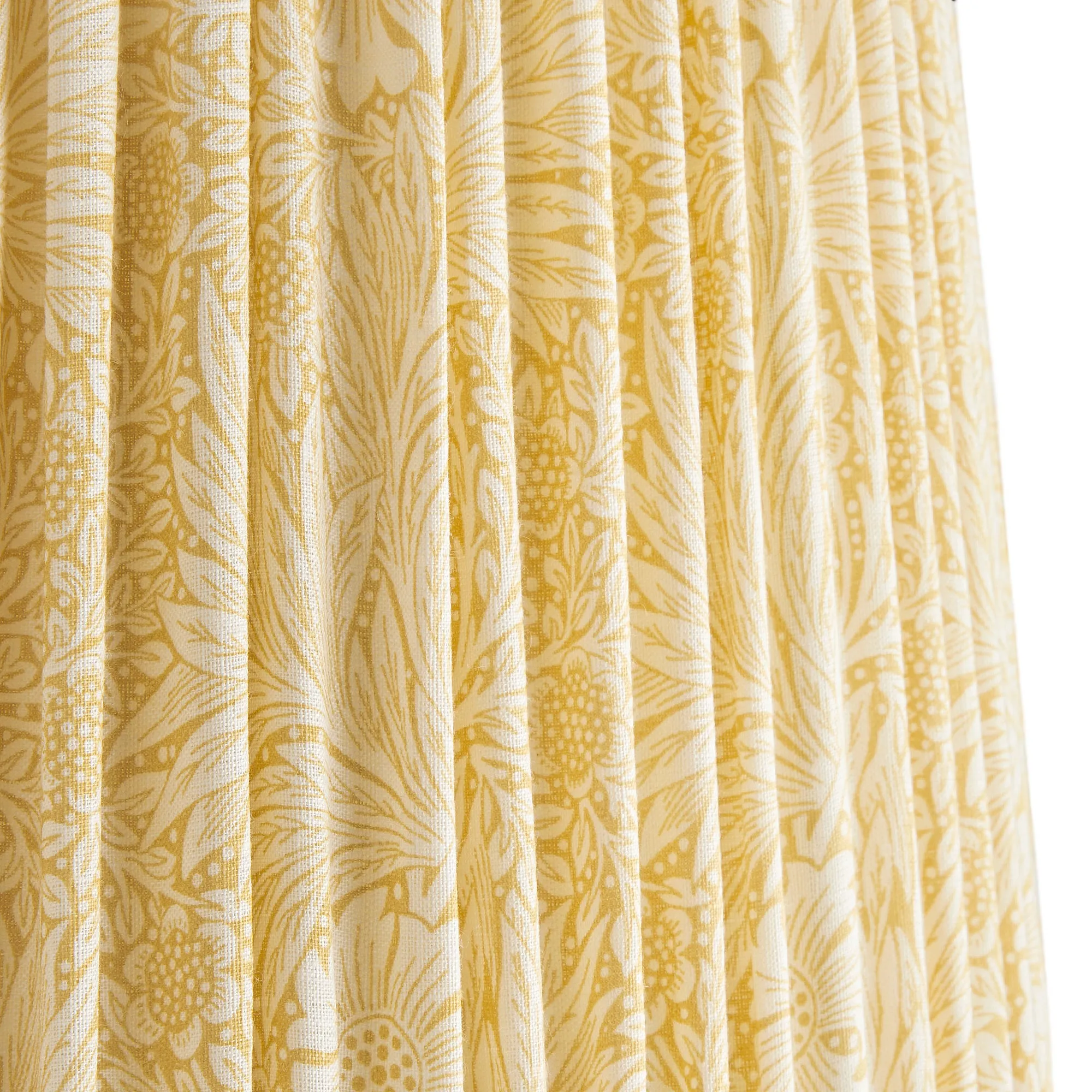 14cm tall tapered shade in Cowslip Marigold linen by Morris & Co.