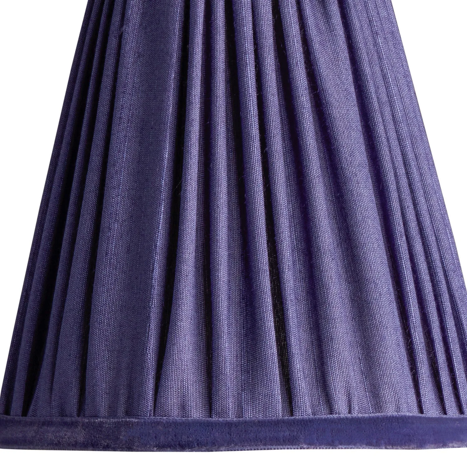 14cm wizard hat shade with candle clip in cobalt silk with velvet tape