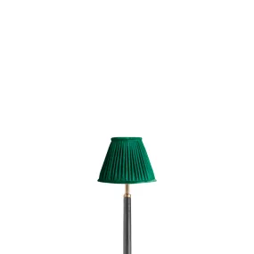 16cm empire shade in emerald silk with velvet tape