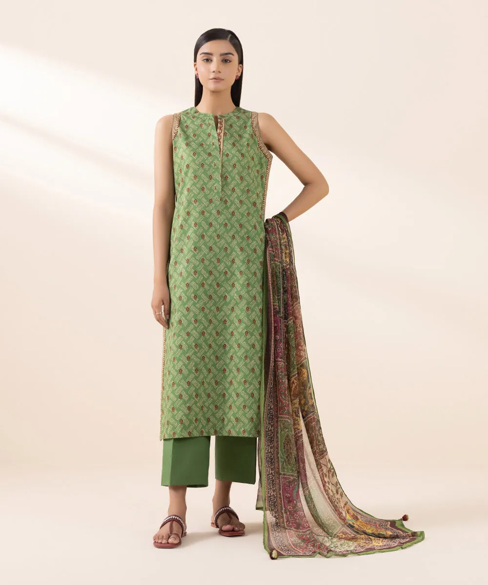 3 Piece - Printed Lawn Suit