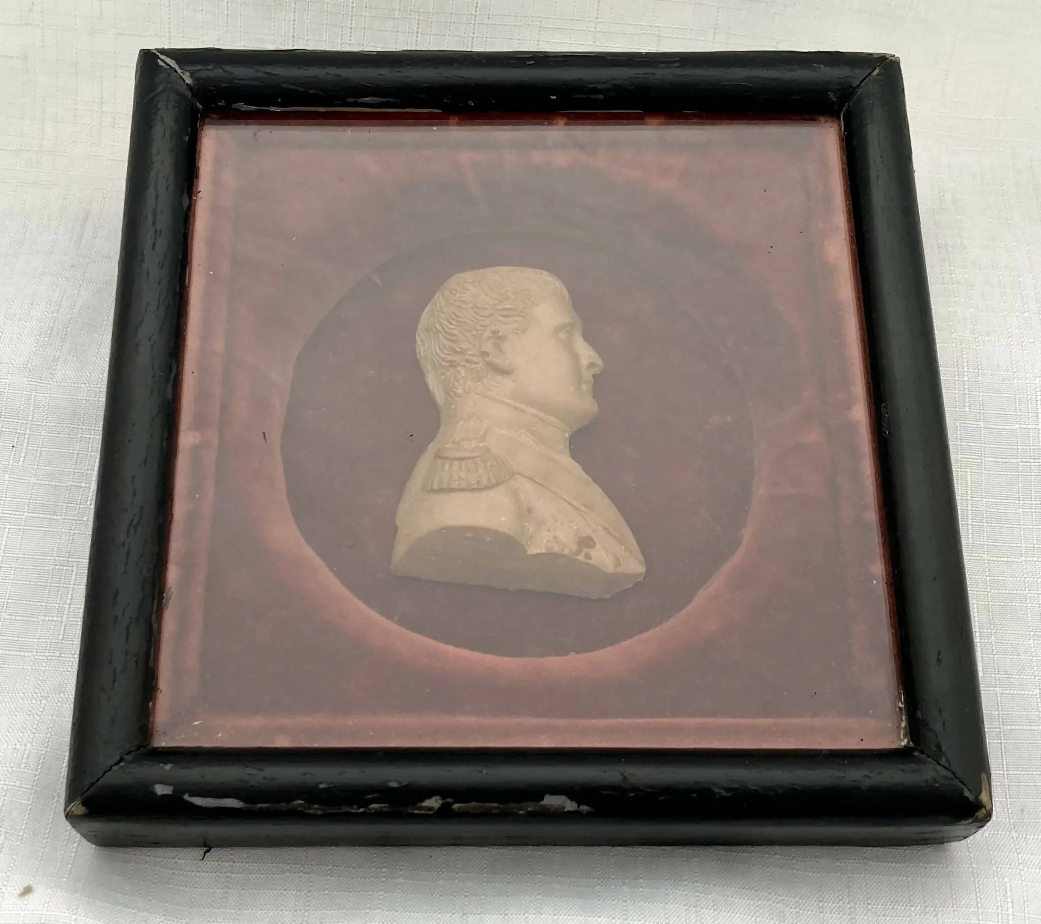 A 19th Century Wax Relief Portrait of Napoleon Bonaparte.