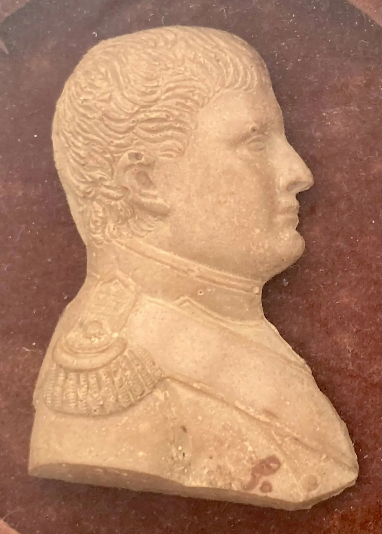 A 19th Century Wax Relief Portrait of Napoleon Bonaparte.