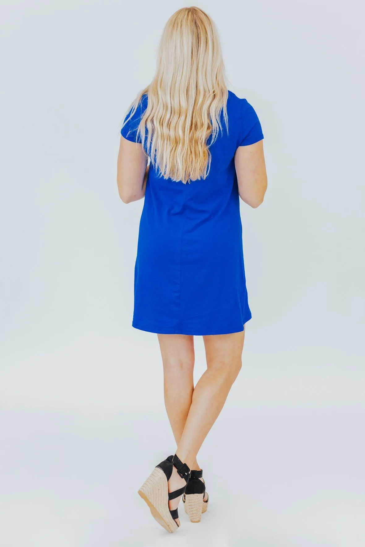 A Little Bit Closer Dress In Royal Blue