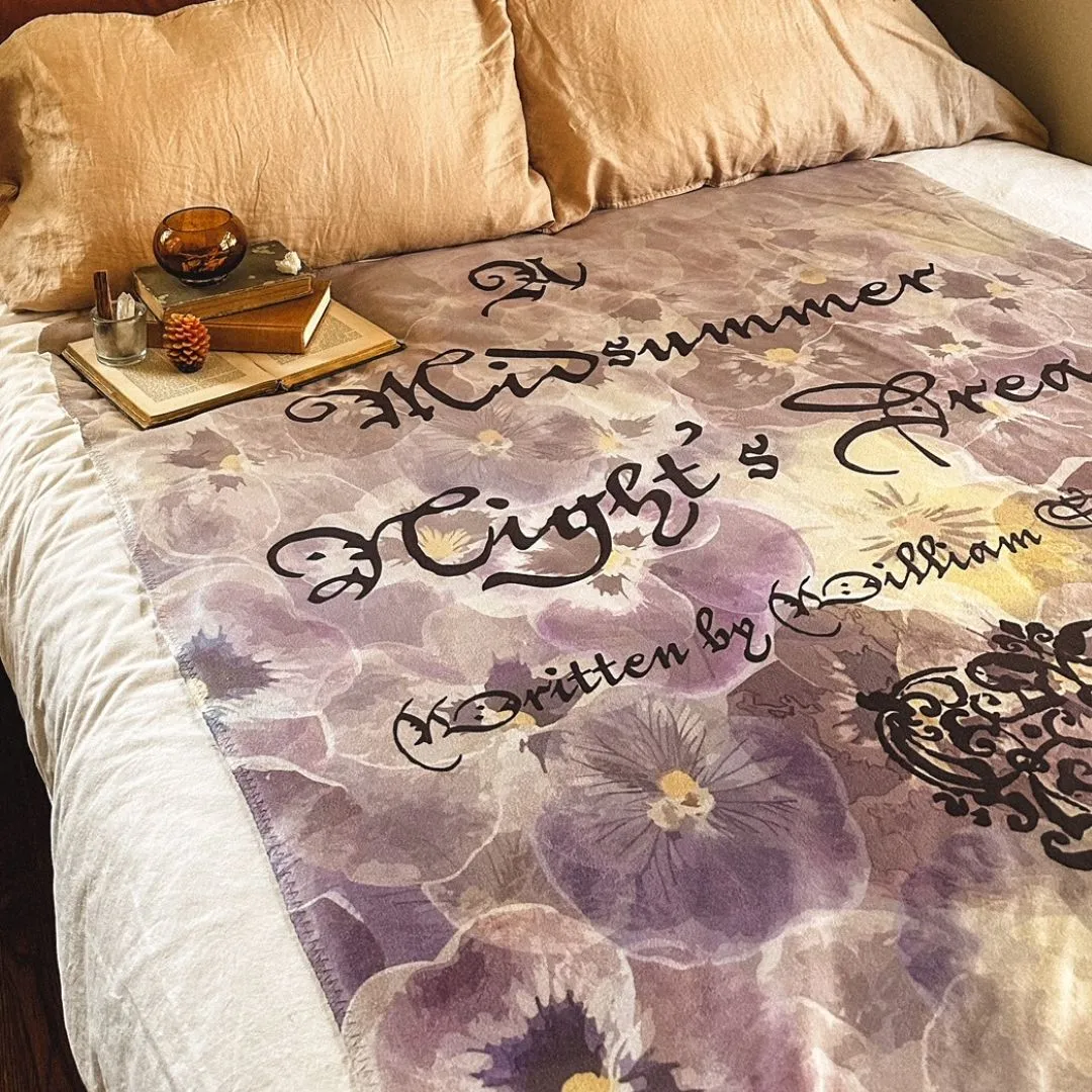 A Midsummer Night's Dream Sherpa Fleece Book Blanket