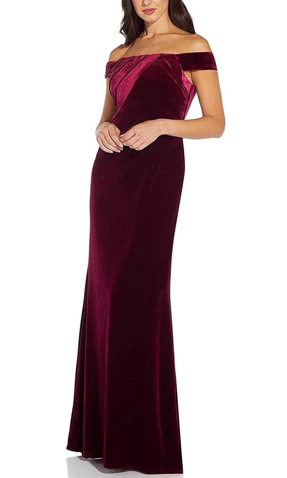 Adrianna Papell AP1E206226 - Velvet Sheath Evening Gown