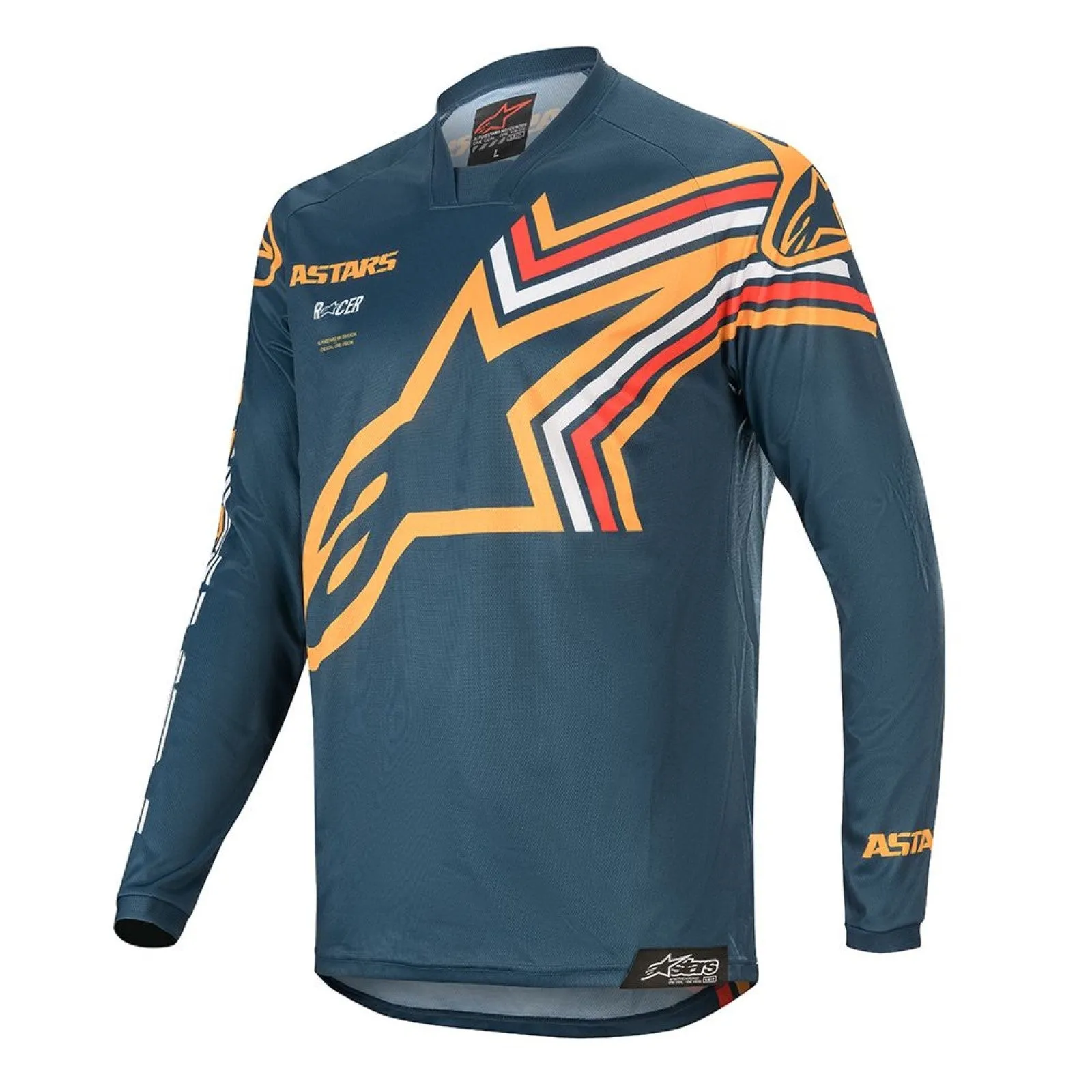 Alpinestars Racer Braap Adult Jersey - Blue / Off-White