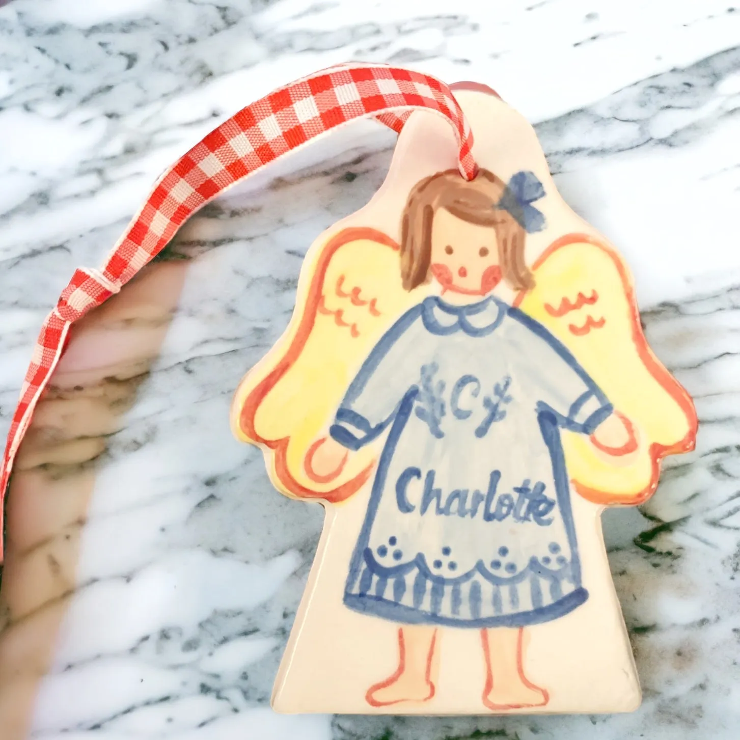 Angel Ornament - Blue Dress