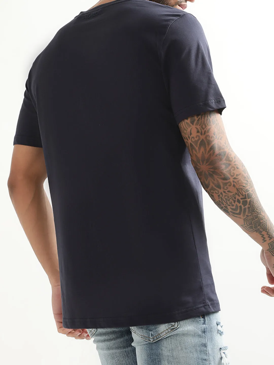 Antony Morato Blue Printed Regular Fit T-Shirt