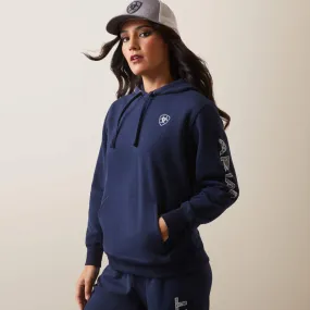 Ariat Ladies Logo Hoodie - Navy Eclipse - 10043446