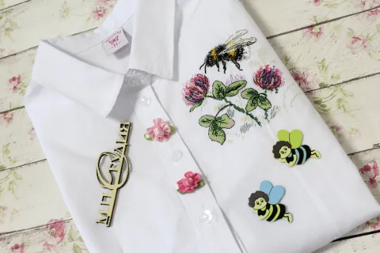 Bee Cross Stitch on Clothes kit B-531 / SV-531