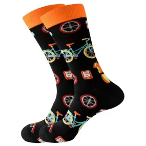 Bike Pattern Socks from the Sock Panda (Adult Large - Men's Shoe Sizes 8-12)