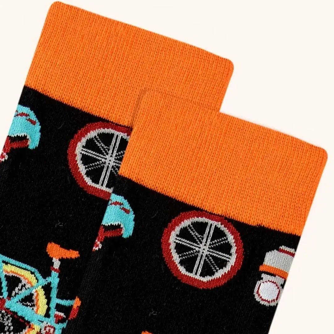 Bike Pattern Socks from the Sock Panda (Adult Large - Men's Shoe Sizes 8-12)