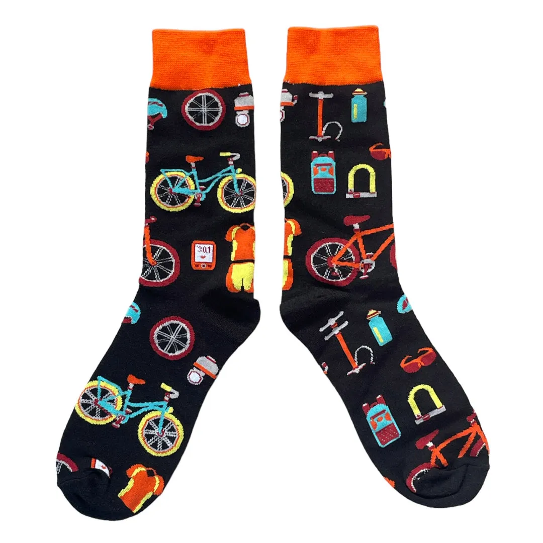 Bike Pattern Socks from the Sock Panda (Adult Large - Men's Shoe Sizes 8-12)