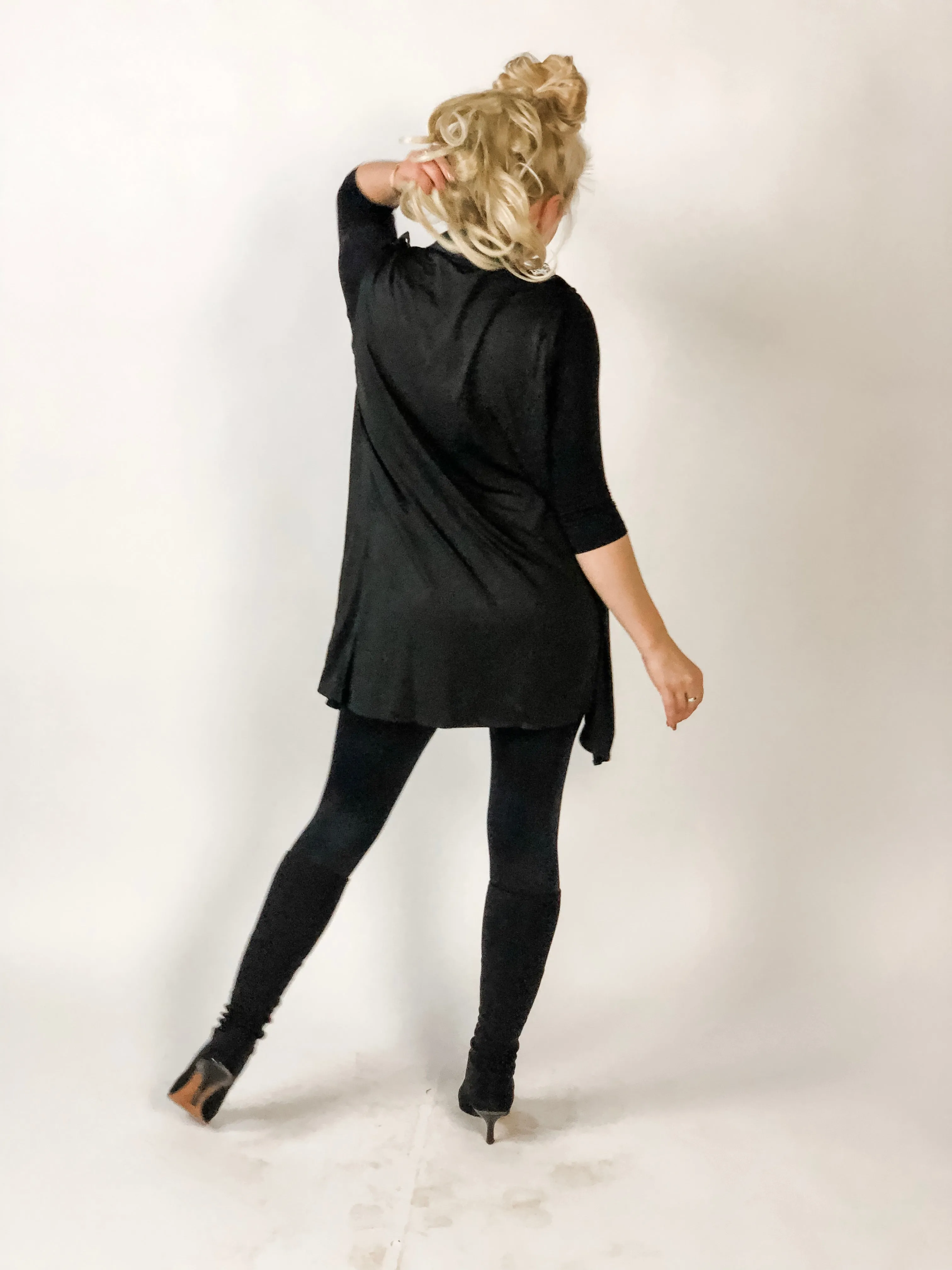 Black Collar Button Tunic