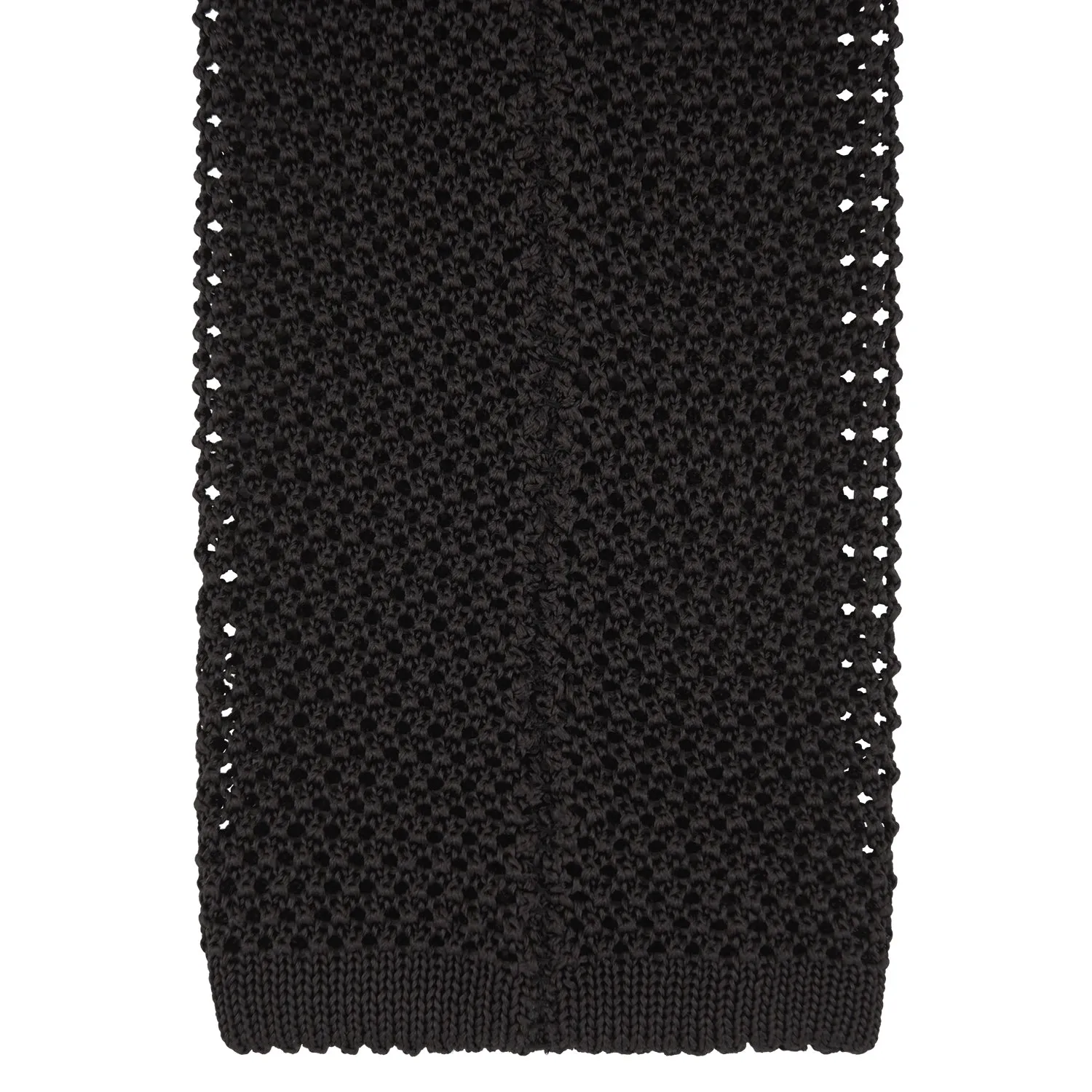 Black Knitted Silk Tie