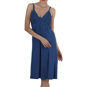 Bliss Knit Nightgown - Cadet Blue