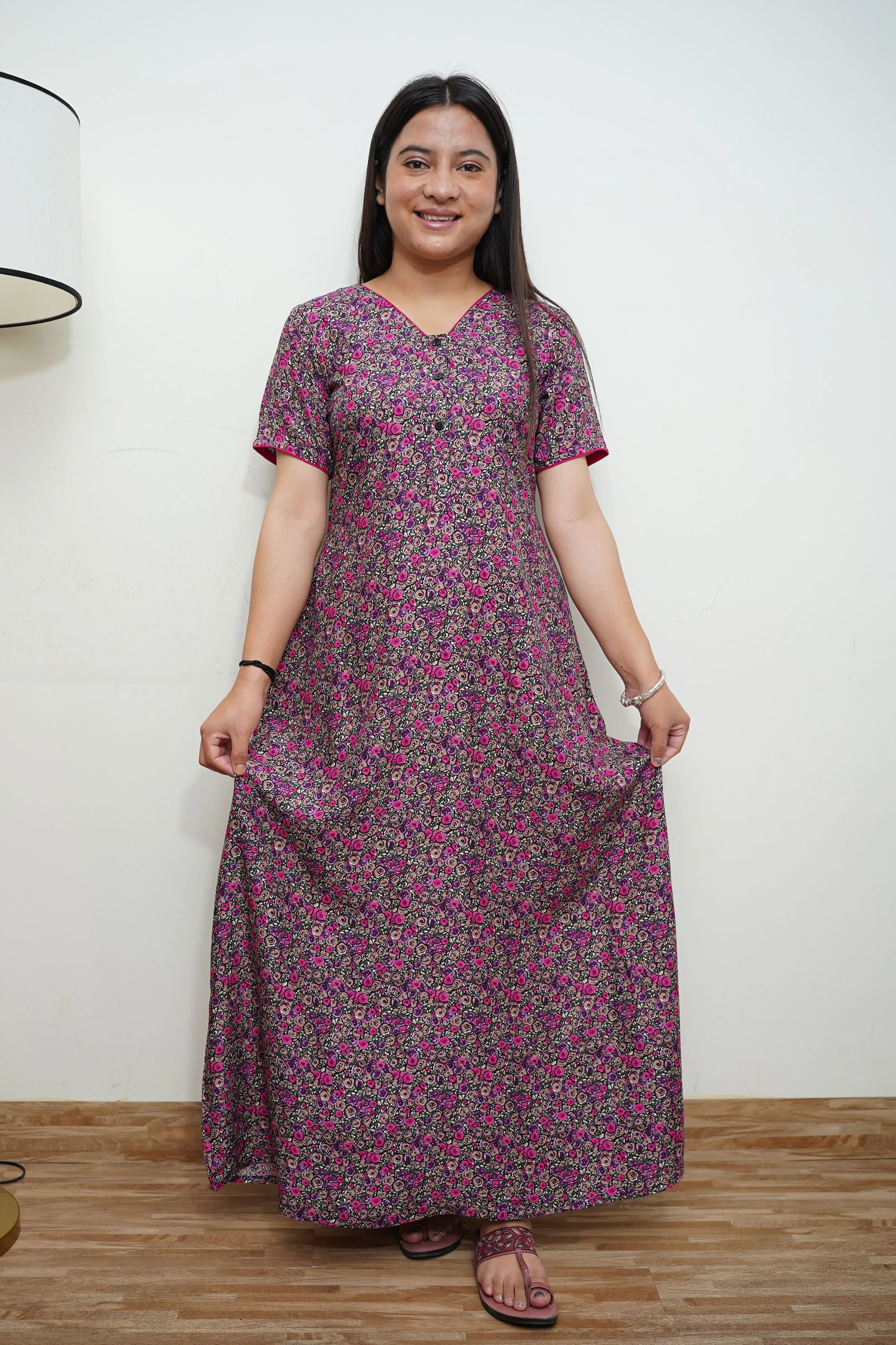 Blossom Burst Rayon Night Gown