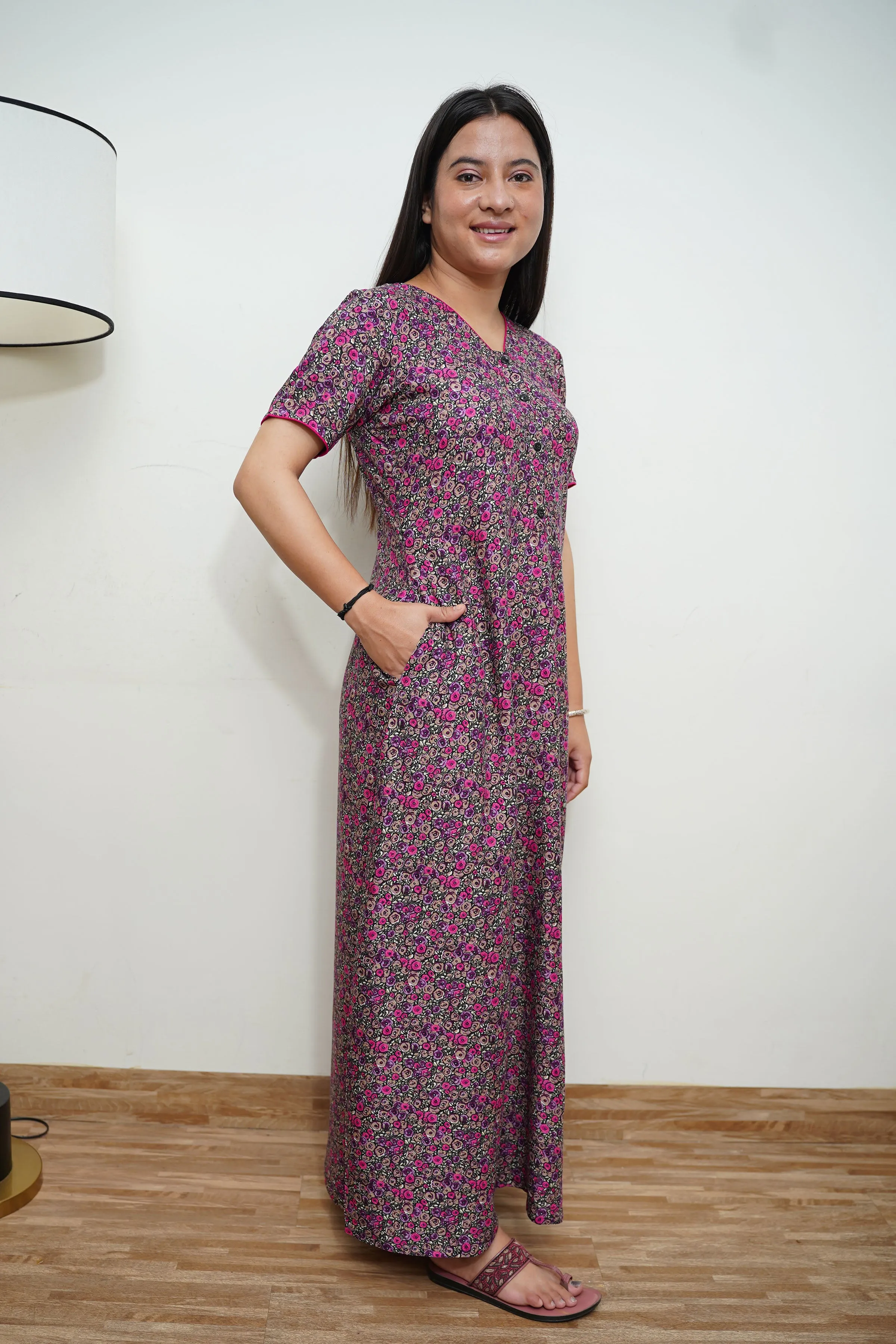 Blossom Burst Rayon Night Gown