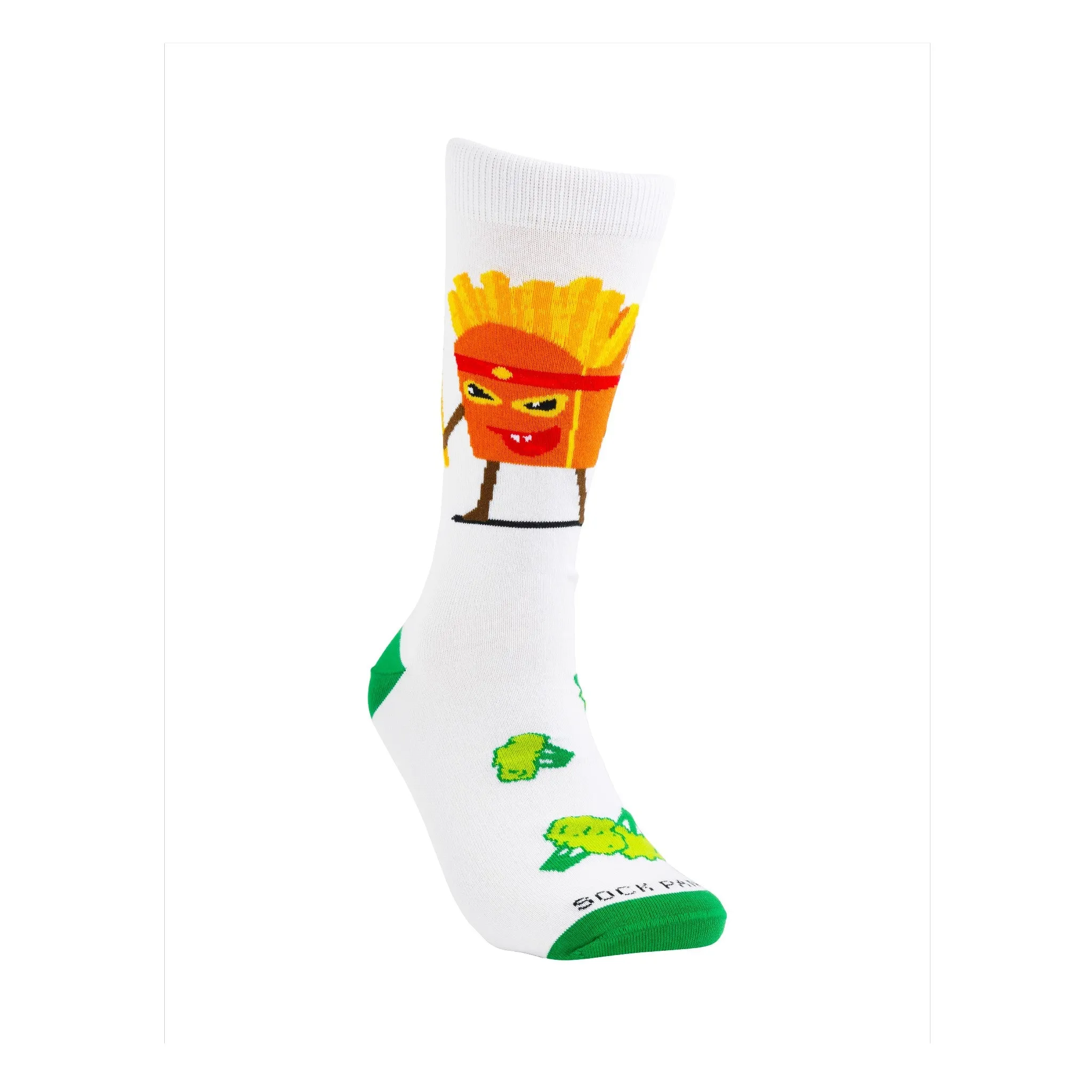 Broccoli vs. French Fries Socks from the Sock Panda