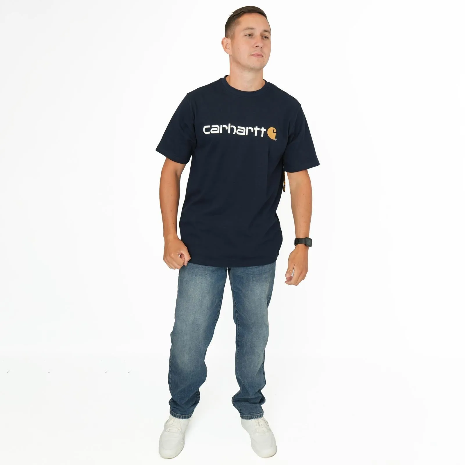 Carhartt Relaxed Fit Heavyweight Navy T-shirt