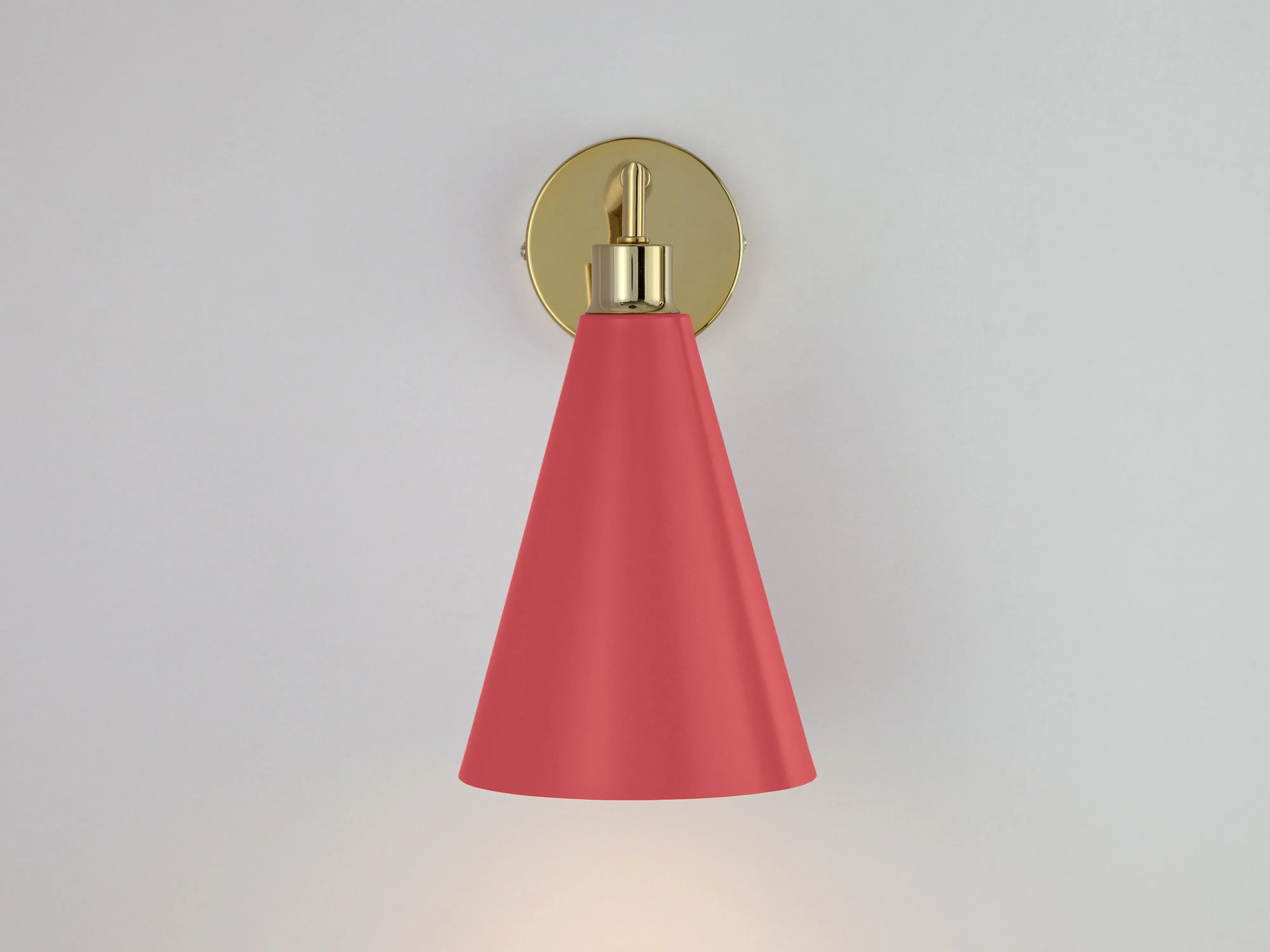 Coral cone shade wall light