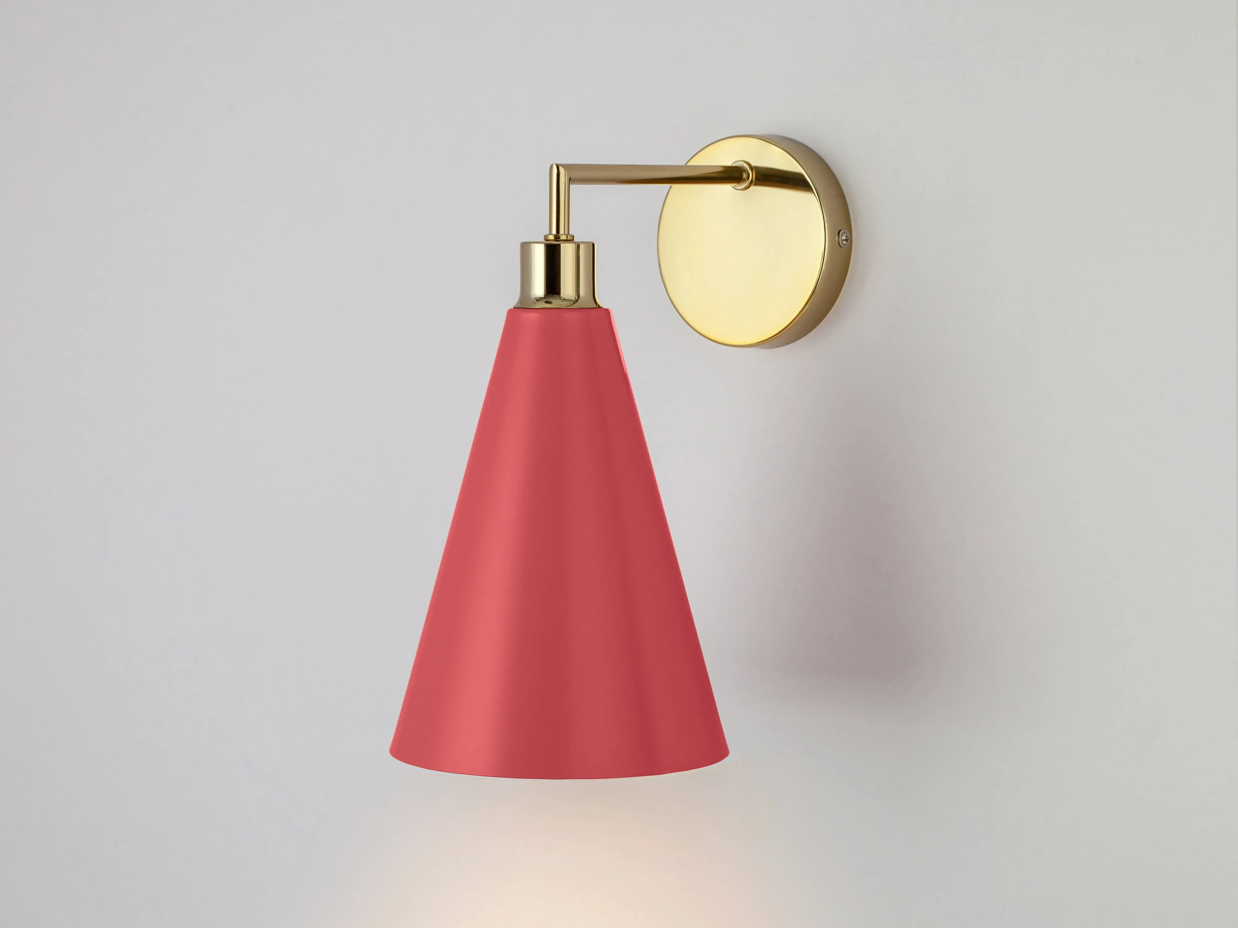 Coral cone shade wall light