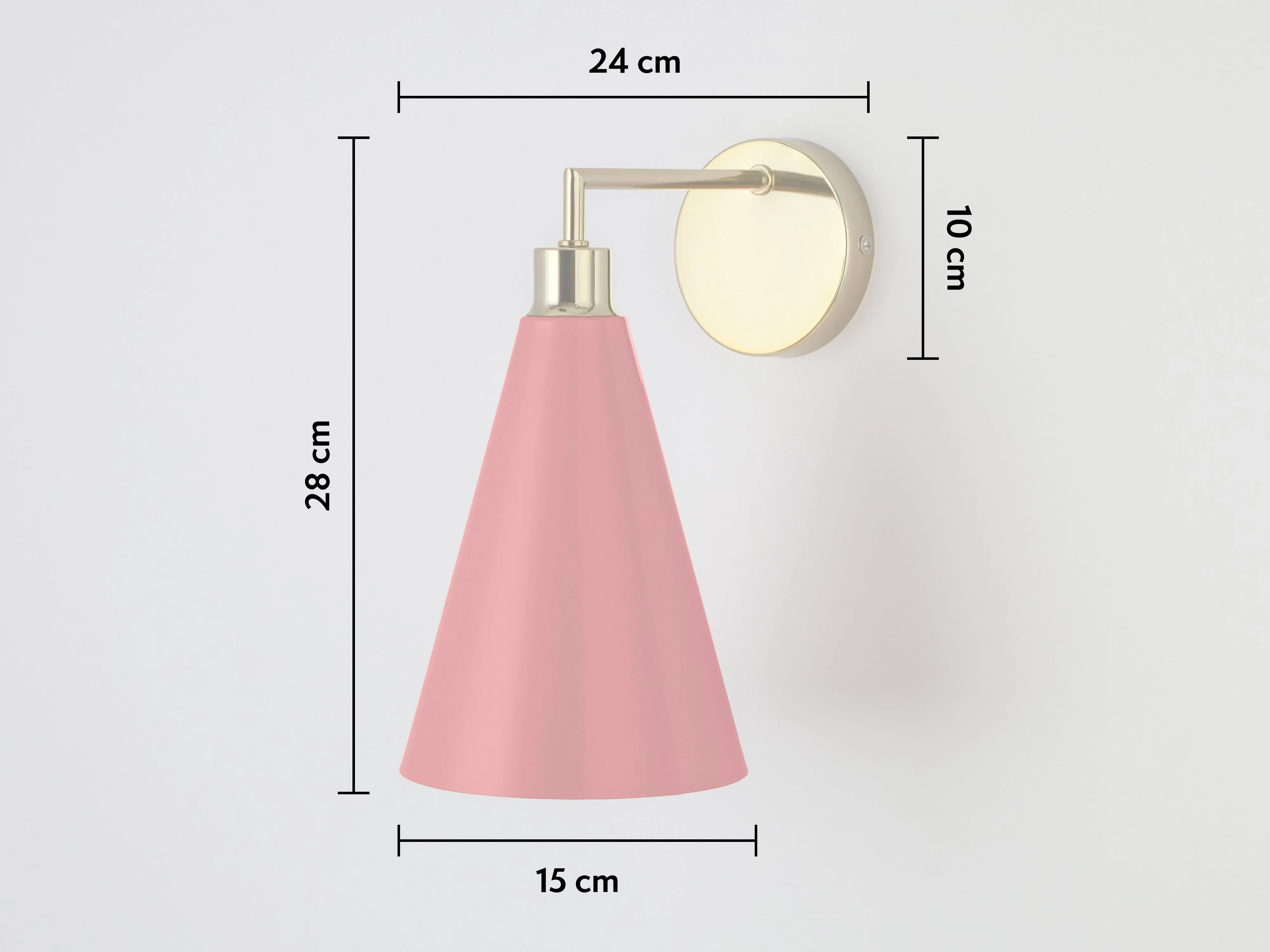 Coral cone shade wall light