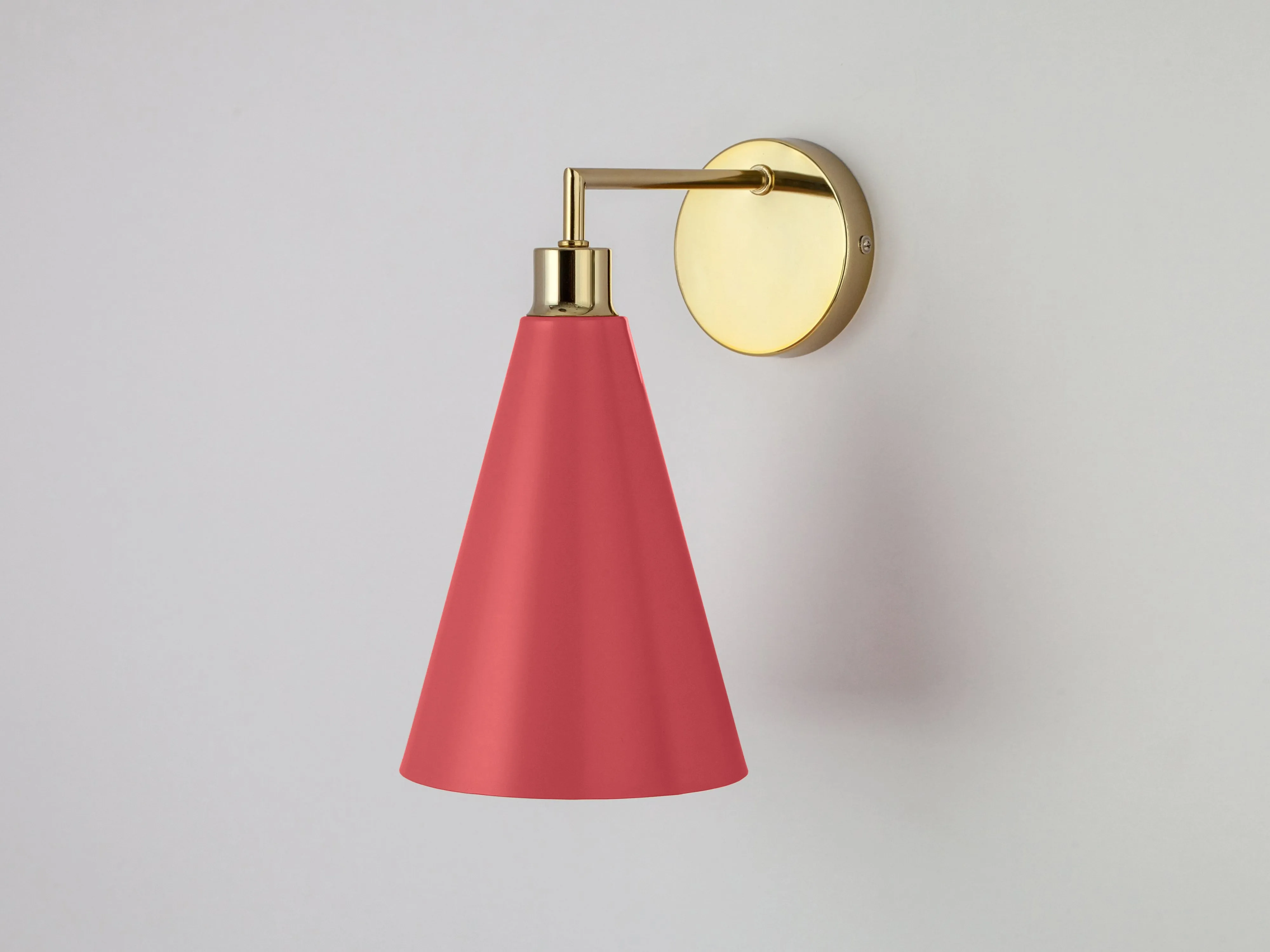 Coral cone shade wall light