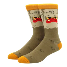 Crazy Monster Bigfoot Face Socks from the Sock Panda (Adult Large - Men's Shoe Sizes 8-12)