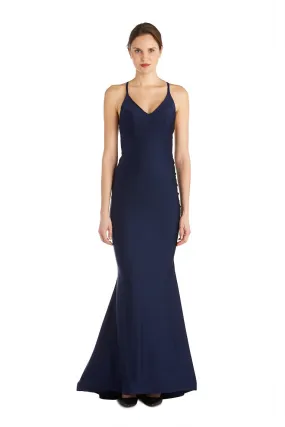 Cross Back Ruched Gown