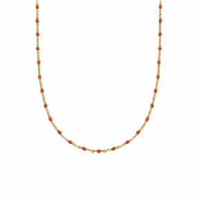 Daisy London Treasures Coral Beaded Necklace, Gold