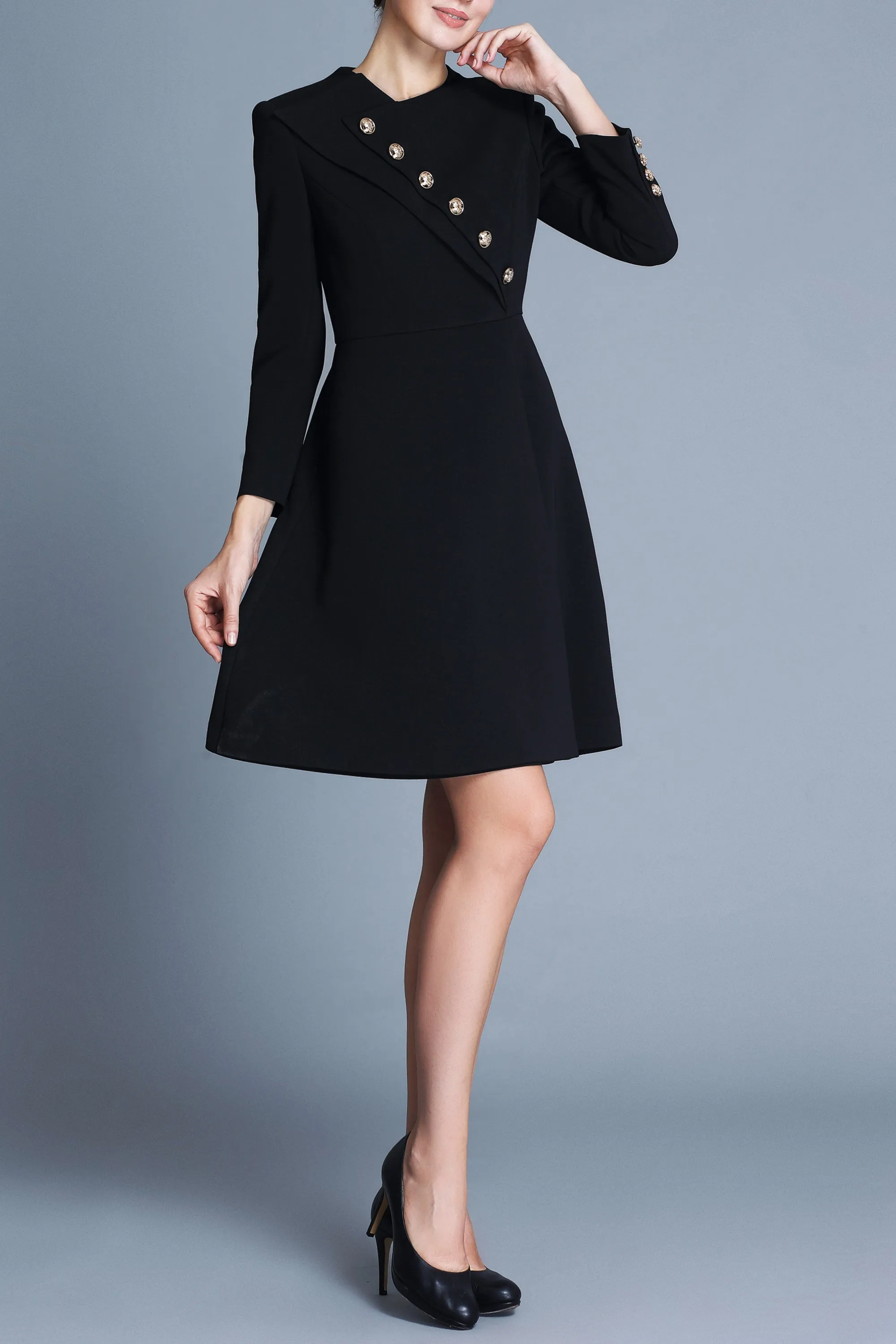 DL Black Diagonal English Dress