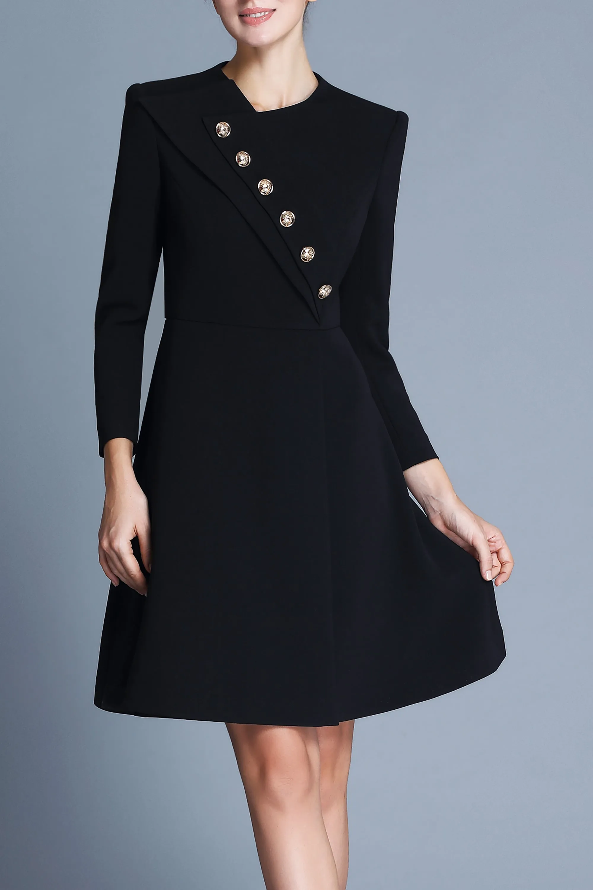 DL Black Diagonal English Dress