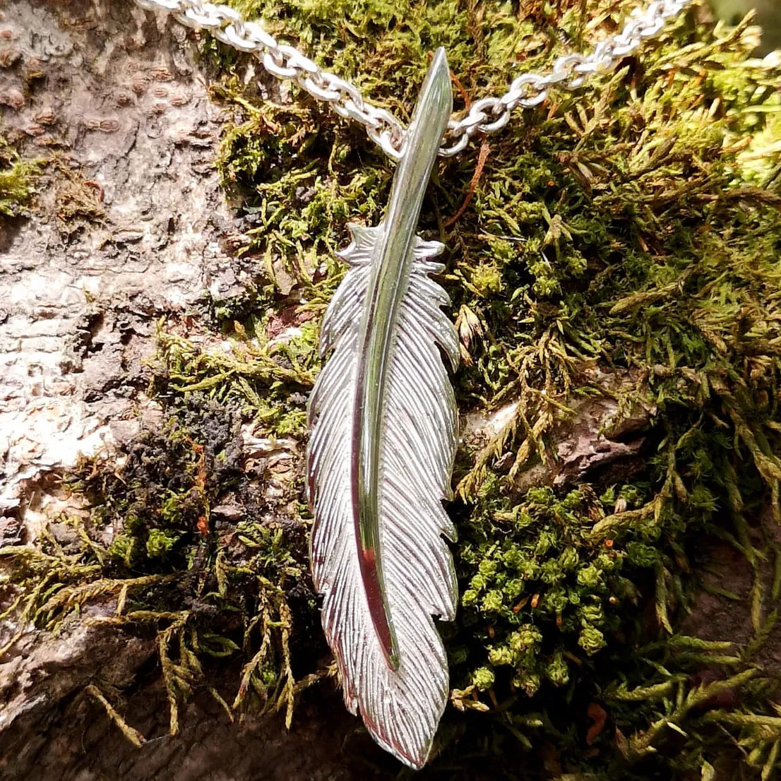 Earth Angel Feather Pendant