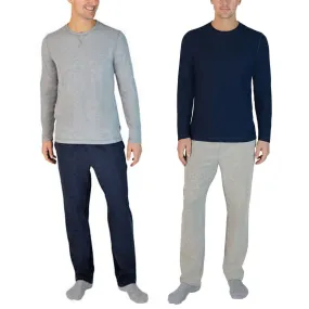 Eddie Bauer Men’s  2-Piece Super Soft Top & Bottom PJ Lounge Set Gray