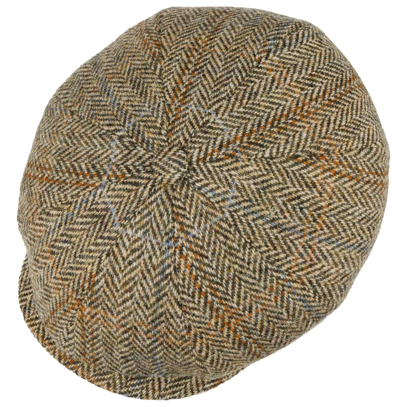 Eight Panel Cap Harris Tweed by JJ Hats