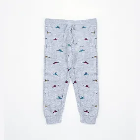 FA - Kids 'Grey' Dino Printed Fleece Trouser FA527