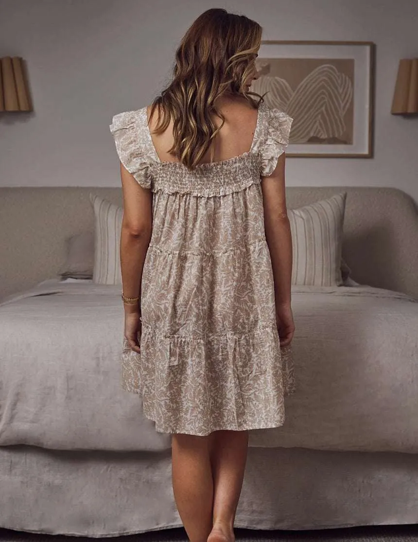 Fleur Maternity & Nursing Ruffled Nightgown