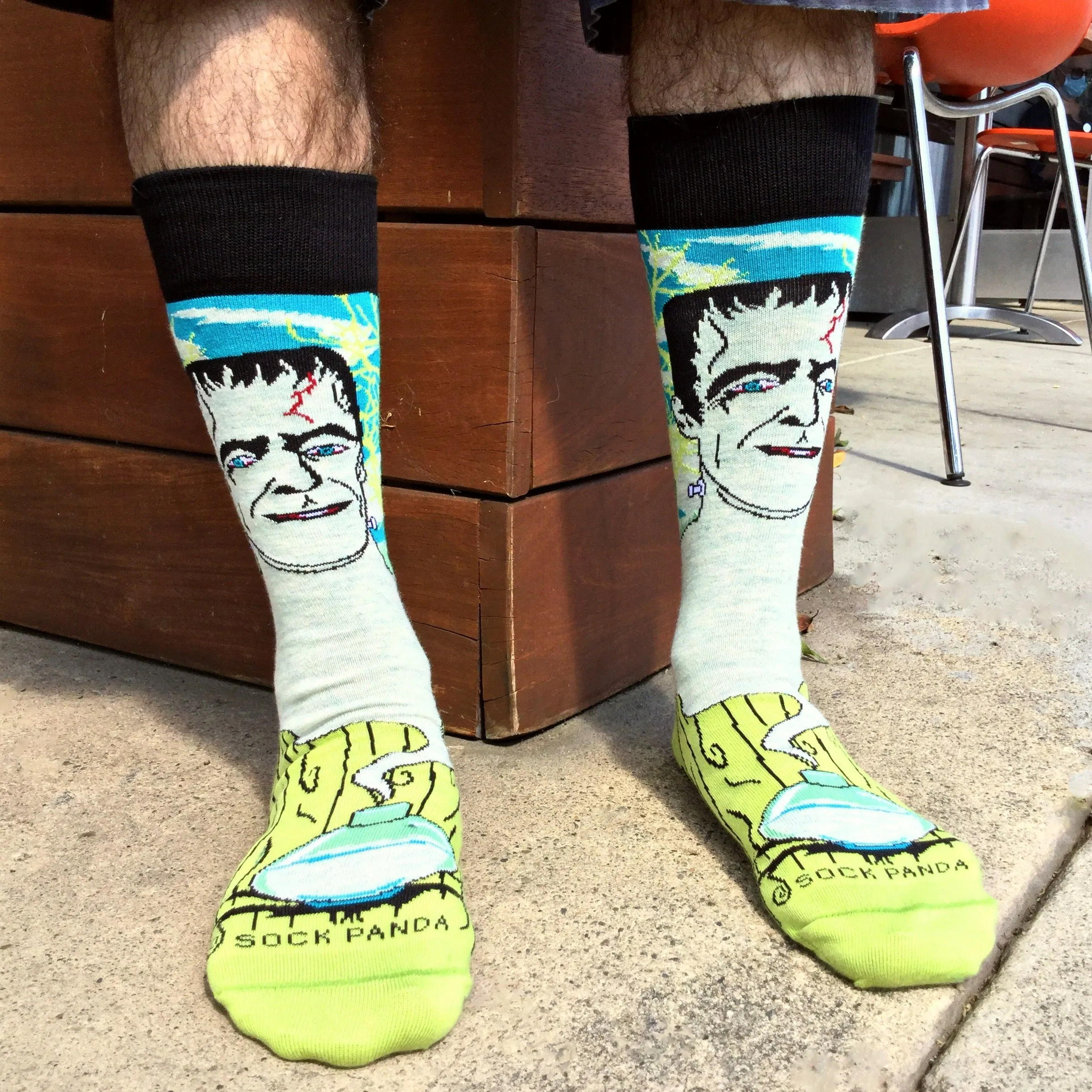 Frankenstein's Monster Socks from the Sock Panda (Adult Large - Men's Shoe Sizes 8-12)