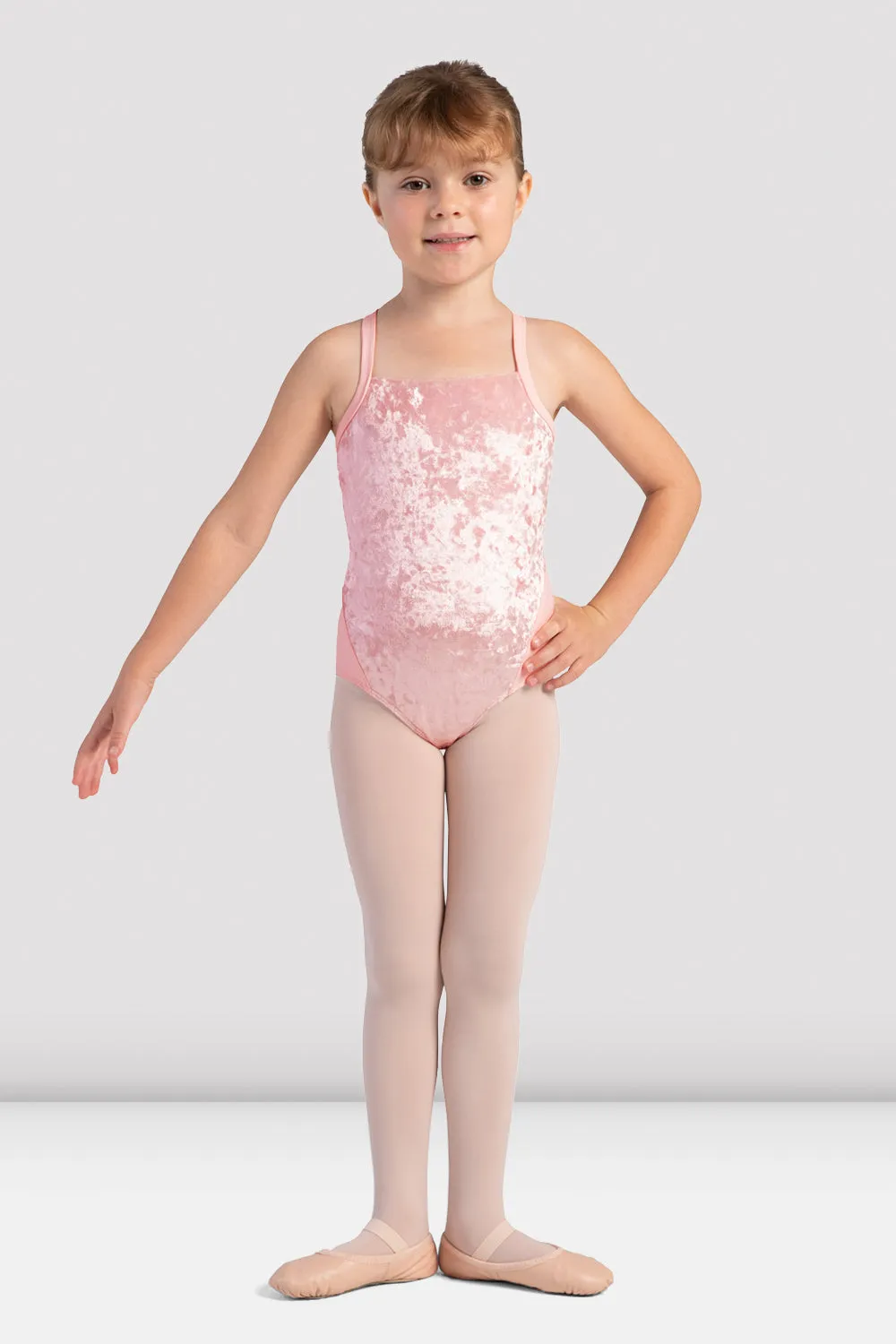 Girls Pippa Velvet Camisole Leotard