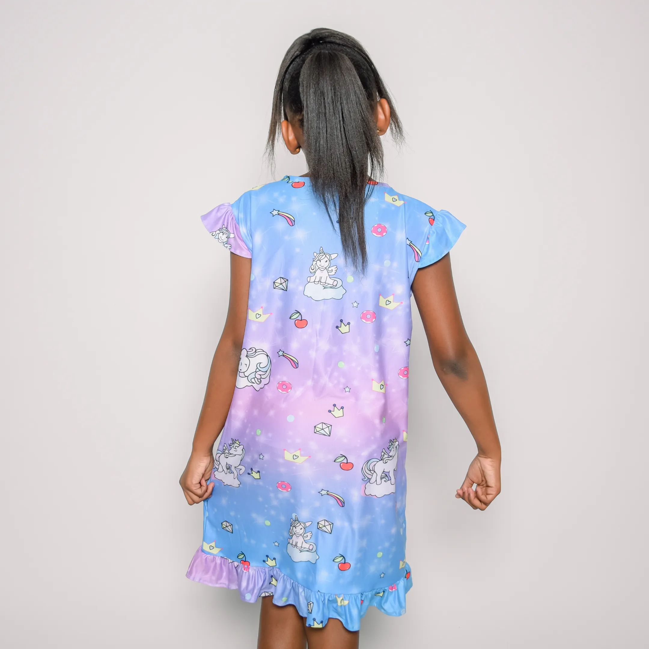 Girls' Unicorn NightGown - Purple