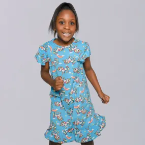 Girls' Unicorn NightGown - Sky Blue