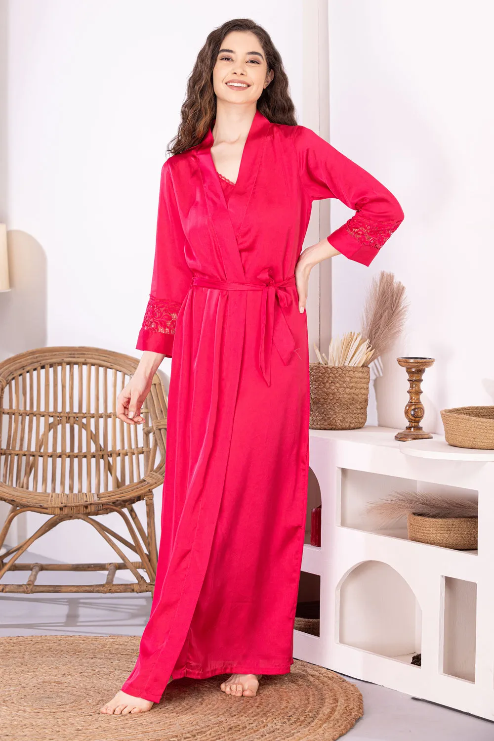 Grace Kelly Hot Pink Nightgown set