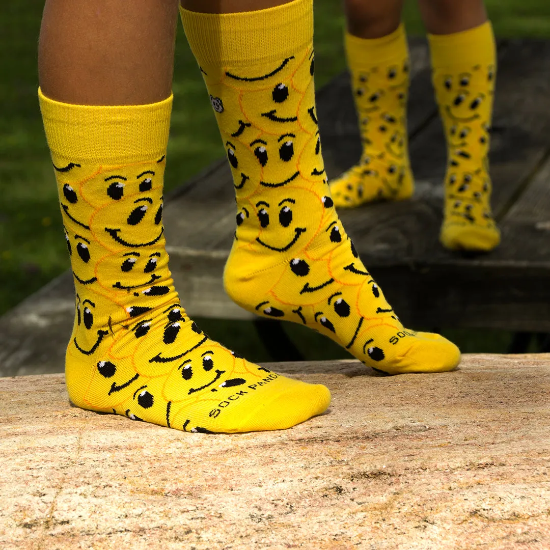 Happy Smiley Face Socks from the Sock Panda