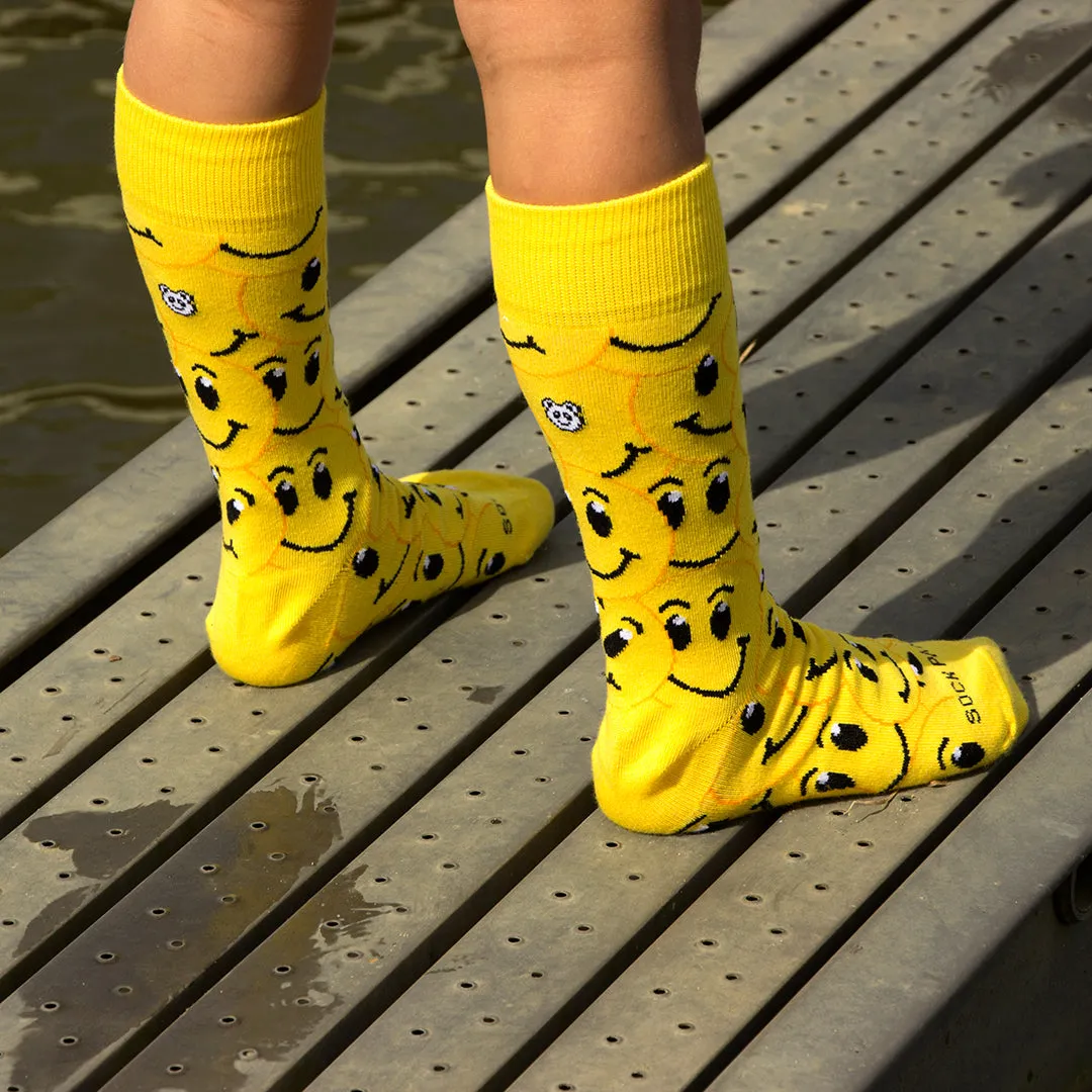 Happy Smiley Face Socks from the Sock Panda