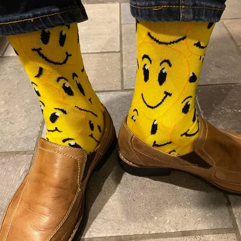 Happy Smiley Face Socks from the Sock Panda