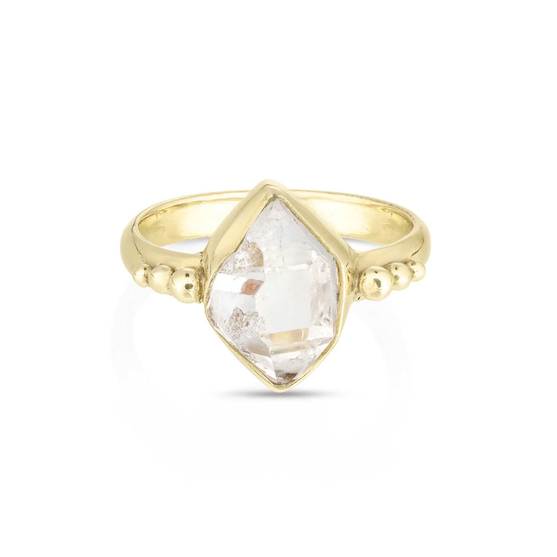 Herkimer Diamond Gold Ring