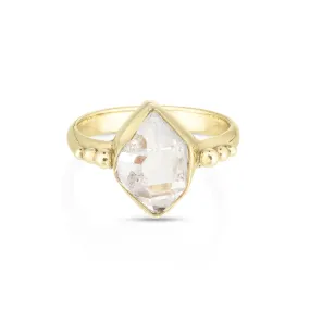 Herkimer Diamond Gold Ring