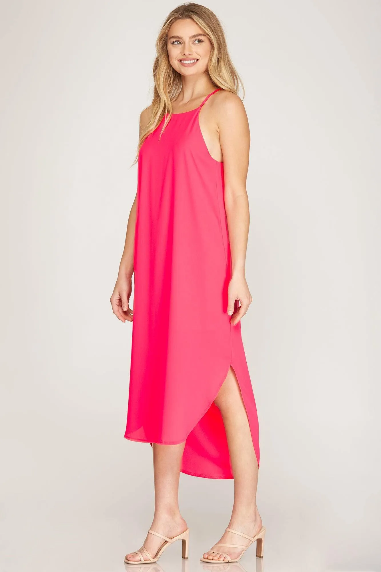 High-Low Halter Dress