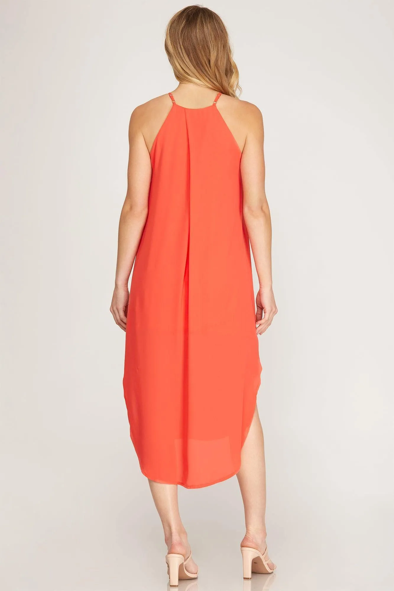 High-Low Halter Dress